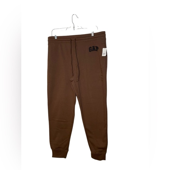 Gap New Men’s Logo Joggers Brown Size Large - Picture 3 of 7